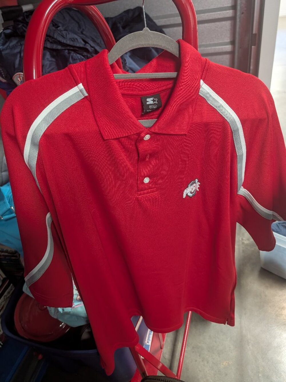 Ohio State Buckeyes Red Polo Shirt – Starter – Size XL